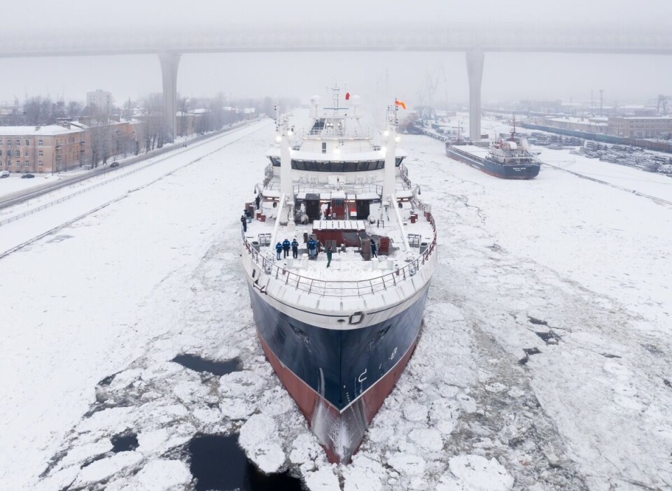 RUSSISK supertråler av type ST192, med en lengde på 108 meter og årlig kapasitet på 60 000 tonn fisk. Foto: RFC/Carsoe