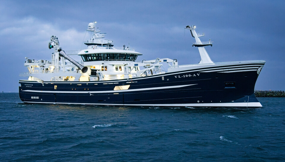 Nye «Knester» er et avansert og linjevakkert fiskefartøy på vel 75 meters lengde.