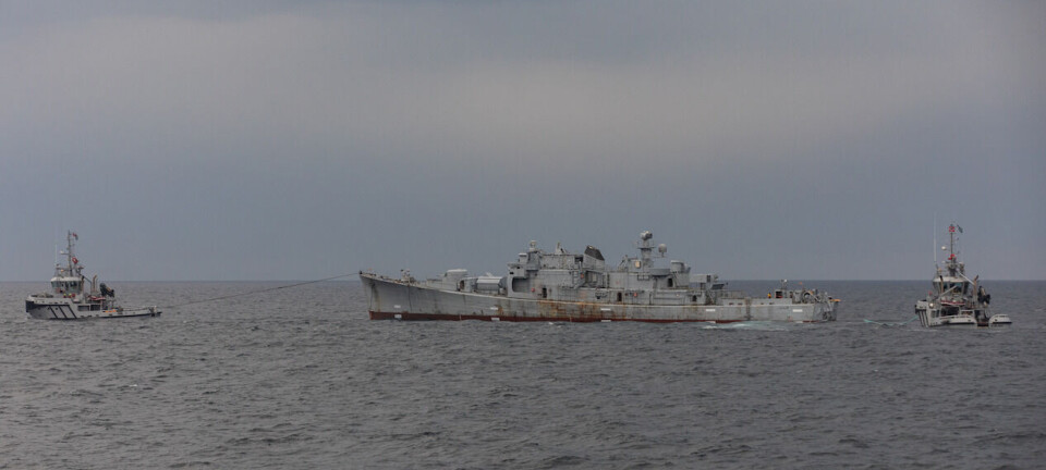 Senking av fregatt i viktig fiskefelt