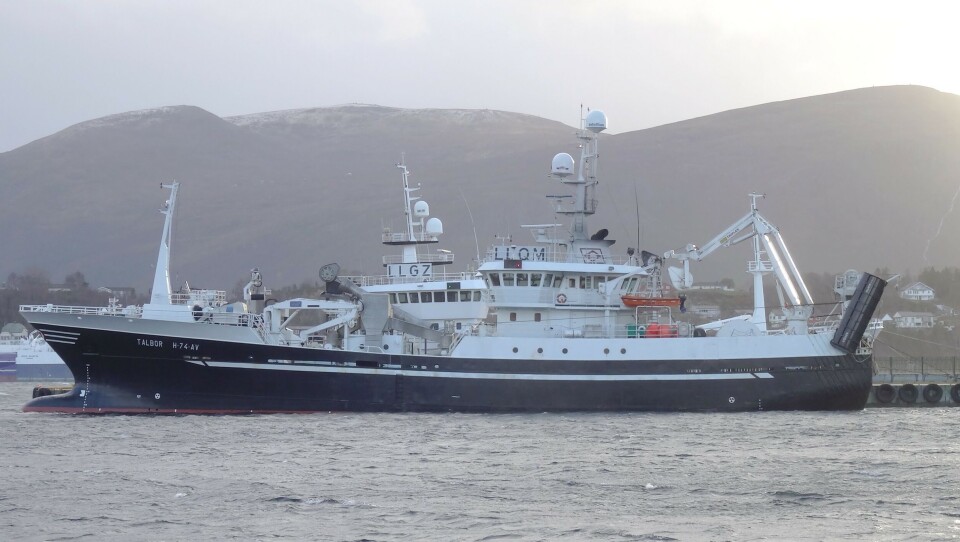 Talbor er en av tre norske båter som har levert kolmule etter at Ruth dro fra Killybegs.