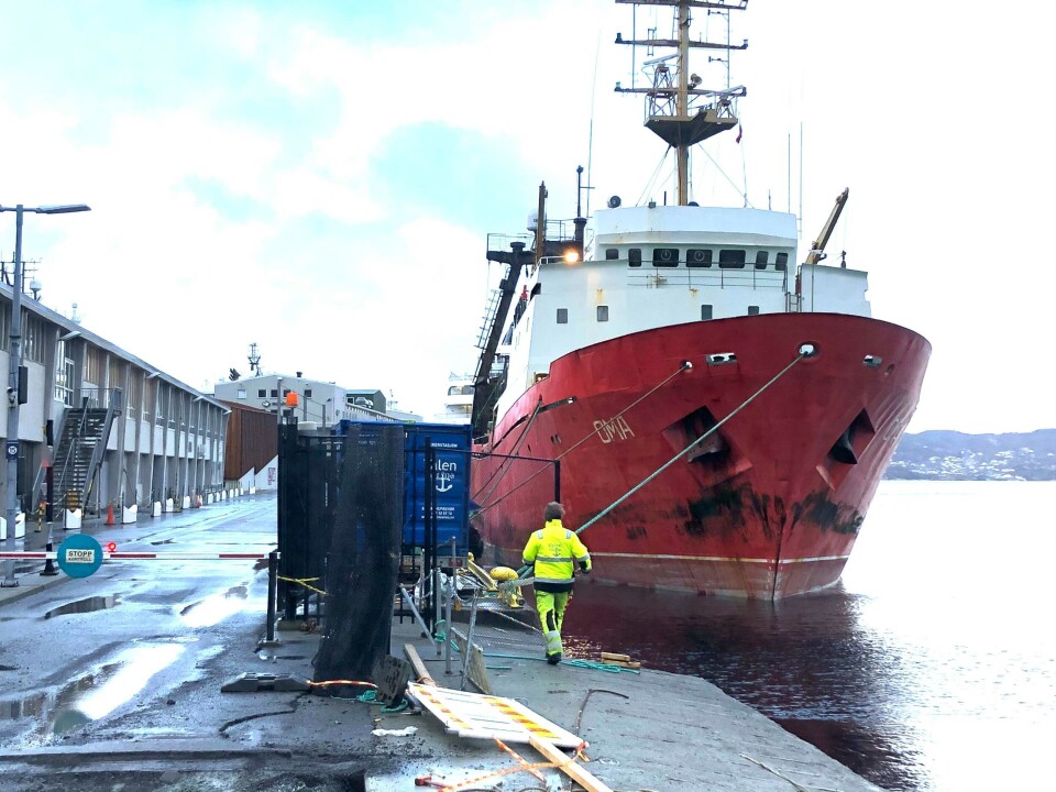 GJELDER IKKE FISKEFARTØY: Siden fiskefartøy faller utenfor anvendelsesområdet for havneforbudet, vil ikke formålet med havneanløpet være av betydning. Det vil si at russiske fiskefartøy eksempelvis kan gå til verft, forutsatt at ingen andre sanksjoner kommer til anvendelse, sier utenriksminister Anniken Huitfeldt i en pressemelding. Foto for illustrasjon. (Arkivfoto) GJELDER IKKE FISKEFARTØY: Siden fiskefartøy faller utenfor anvendelsesområdet for havneforbudet, vil ikke formålet med havneanløpet være av betydning. Det vil si at russiske fiskefartøy eksempelvis kan gå til verft, forutsatt at ingen andre sanksjoner kommer til anvendelse, sier utenriksminister Anniken Huitfeldt i en pressemelding. Foto for illustrasjon. (Arkivfoto)