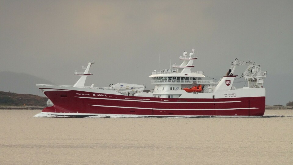 'Havskjer' som er leiefartøy for 'Havstål' meldte inn en fangst på hele 2650 tonn lodde i årets loddefiske. Foto Åge Schjølberg