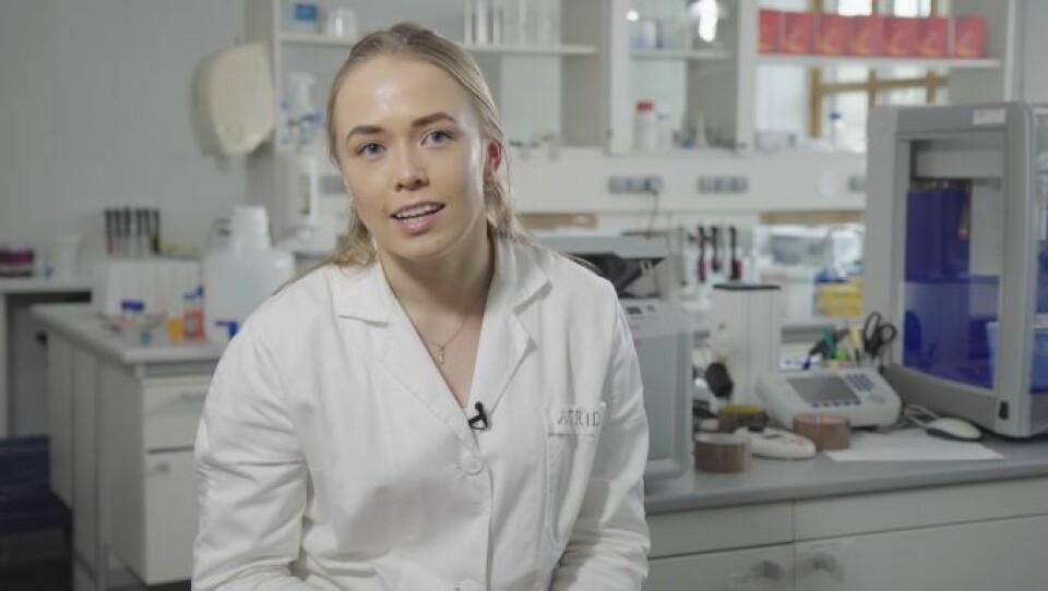 Masterstudent i bioteknologi ved NMBU, Astrid Randem Lunde. Foto: Birger Sætre