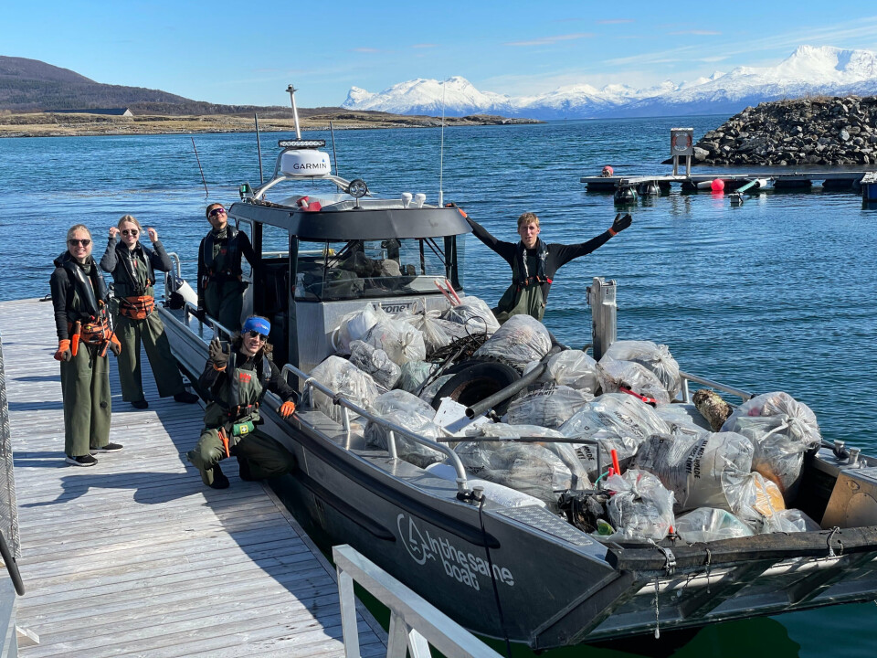 RYDDET 1.000 TONN: Her har en armada av frivillige samlet sammen tonnevis med søppel i nærheten av Evenes i Nordland. (Foto: Privat)