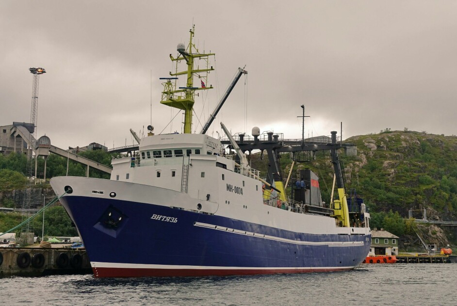 RUSSISK FISKEFARTØY: Vityaz er ett av de mange russiske fartøy som har losset fangst i Norge i år.