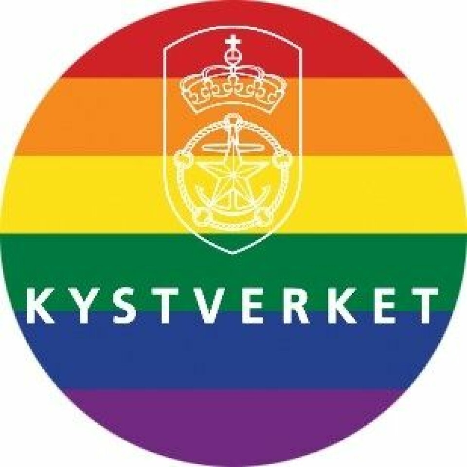 Kystverket har laget sin egen logo for å markere at de støtter de homofiles kamp for like rettigheter. (Skjermdump: Facebook)