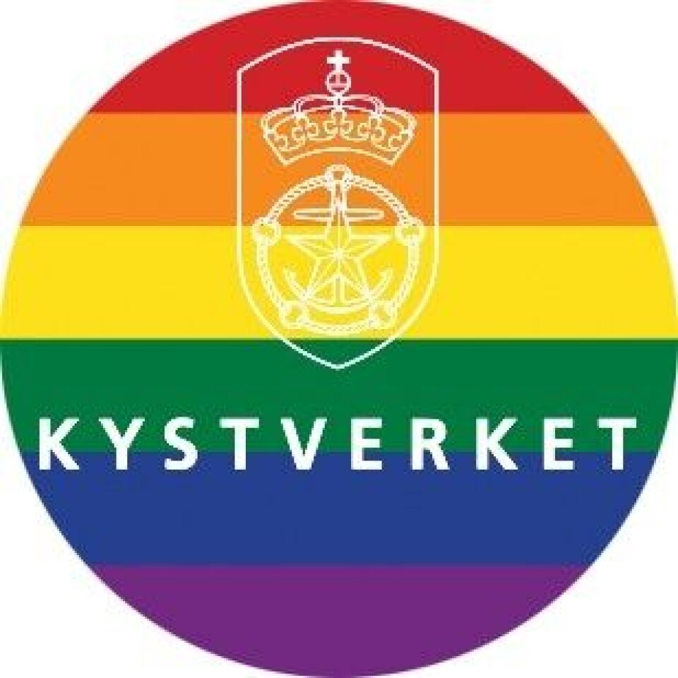 Kystverket har laget sin egen logo for å markere at de støtter de homofiles kamp for like rettigheter. (Skjermdump: Facebook) Kystverket har laget sin egen logo for å markere at de støtter de homofiles kamp for like rettigheter. (Skjermdump: Facebook)